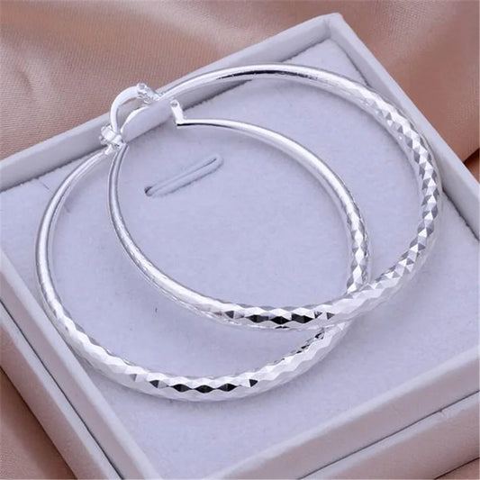 Elegant Sterling Silver Hoop Earrings