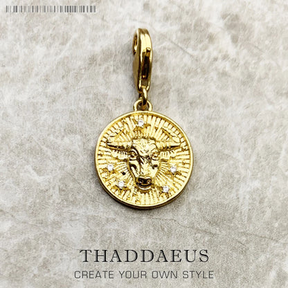 925 Sterling Silver Zodiac Sign Vintage Charm Pendant