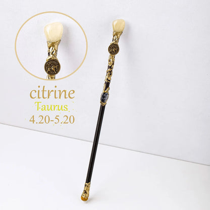 1PC Zodiac Constellation Crystal Scepter Magic Fairy Stick