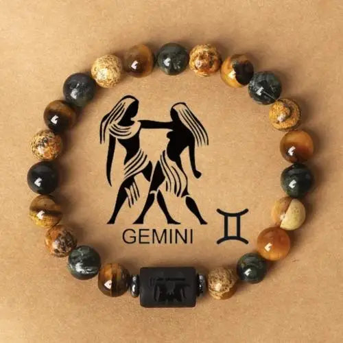 Zodiac Sign Constellation Beaded Charm Bracelet