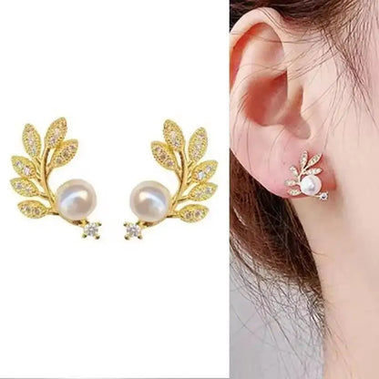 Korean Crystal Heart Earrings