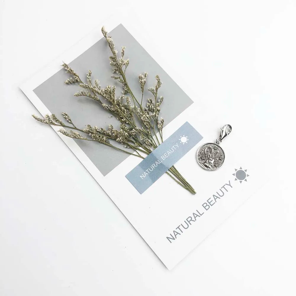 925 Sterling Silver Zodiac Sign Vintage Charm Pendant