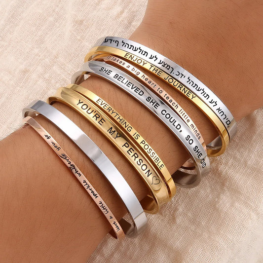 Custom Engraved Bar Bracelet
