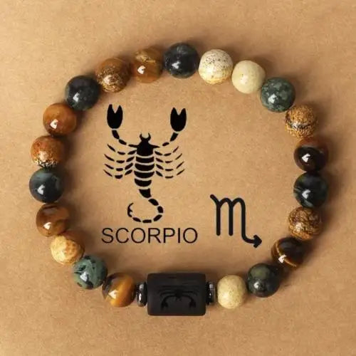 Zodiac Sign Constellation Beaded Charm Bracelet