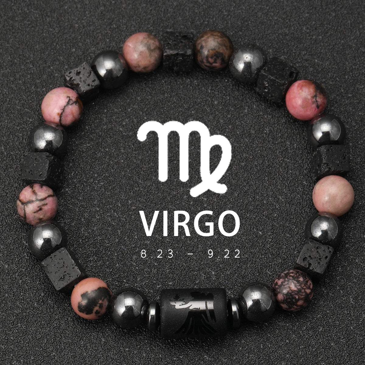 Natural Stone Zodiac Sign Bracelet