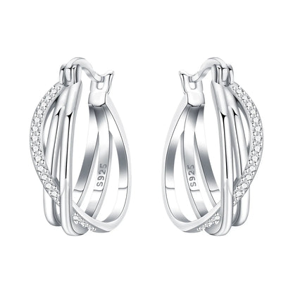 Elegant Sterling Silver Hoops