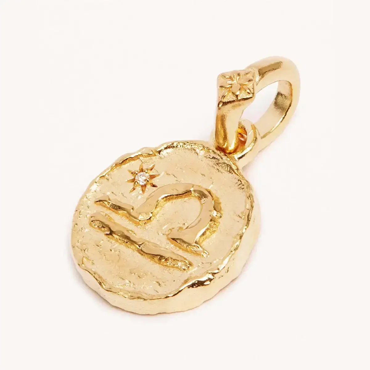 Constellation Vintage Zodiac Sign Coin Pendant Stainless Steel Necklace