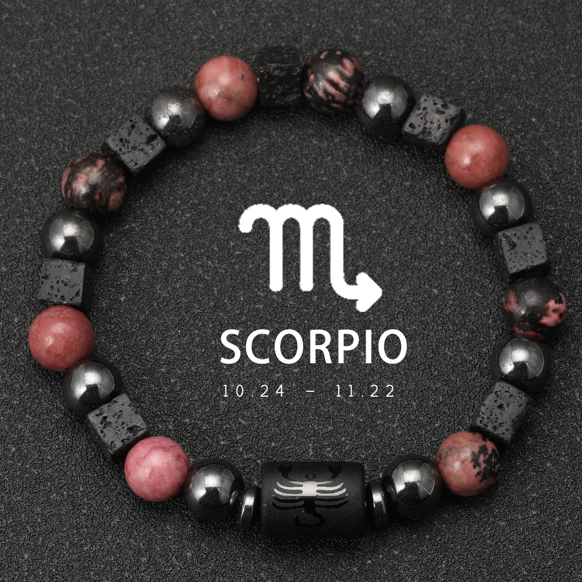 Natural Stone Zodiac Sign Bracelet