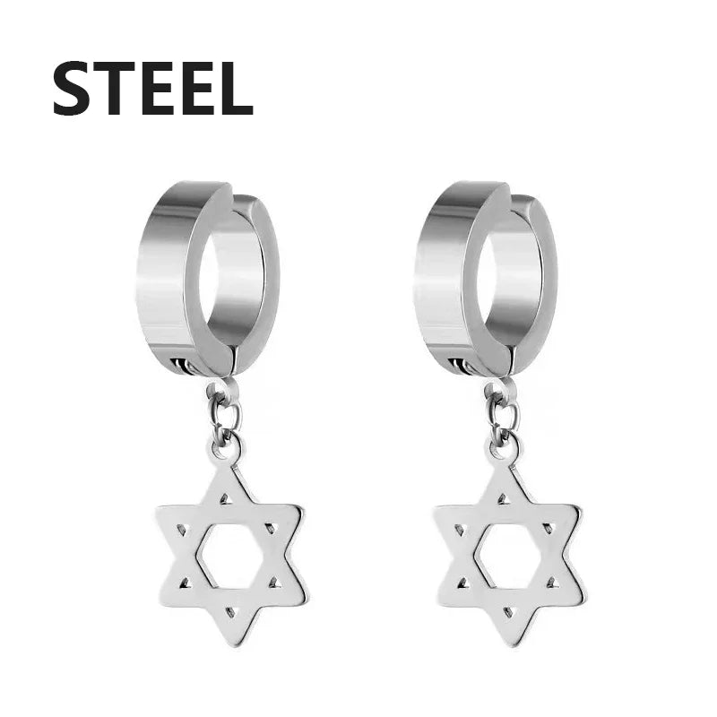 Bold Cross Clip Earrings