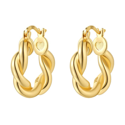 Elegant Sterling Silver Hoops