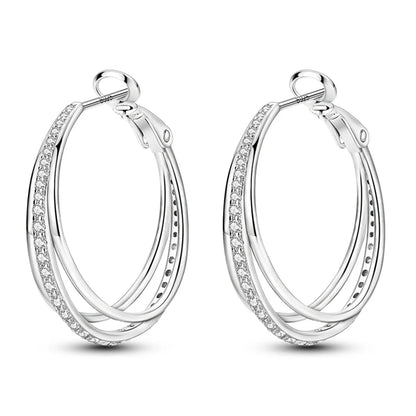 Elegant Sterling Silver Hoops