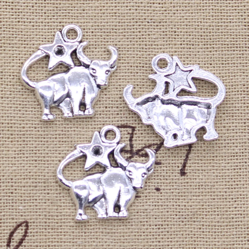 Zodiac Charm DIY Antique Pendant