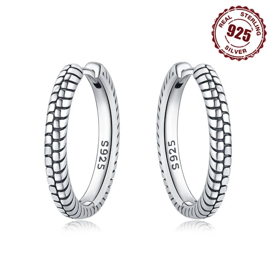 Minimalist 925 Sterling Silver Hoop Earrings – Women’s Fine Jewelry Gift
