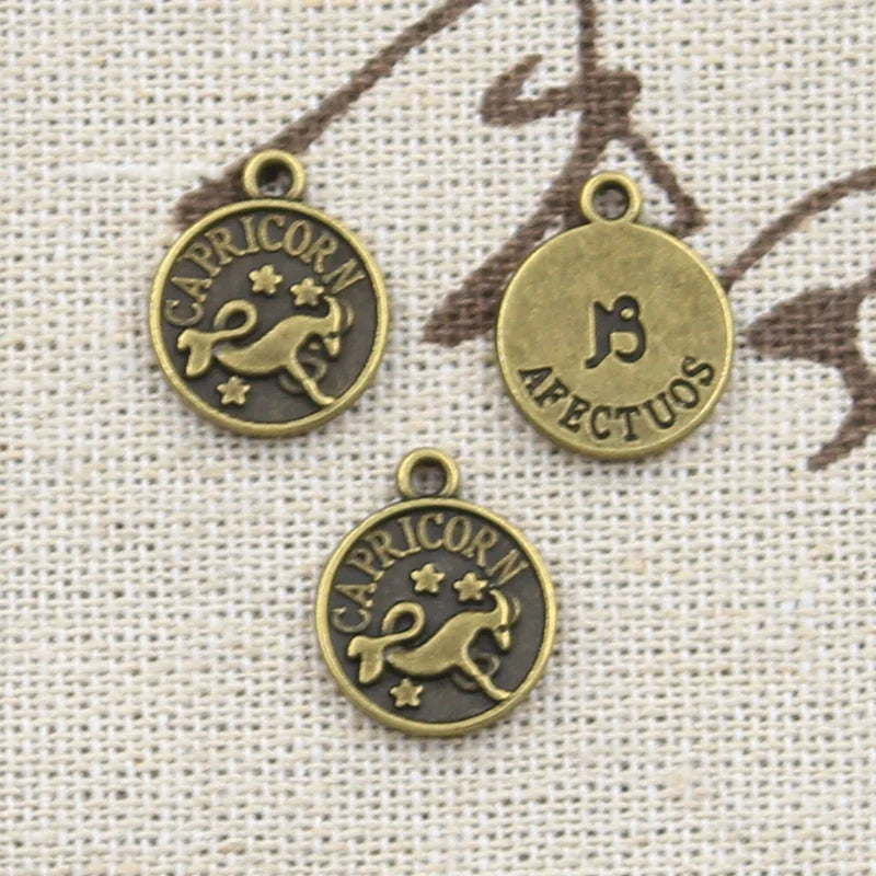 Zodiac Tibetan Bronze Color Charm Pendant