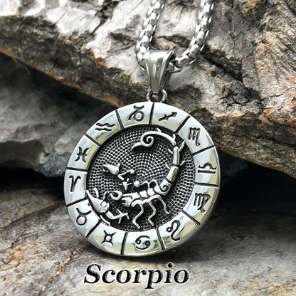 Constellation Zodiac Sign Pendant Necklace