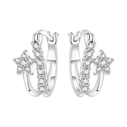 Elegant Sterling Silver Hoops
