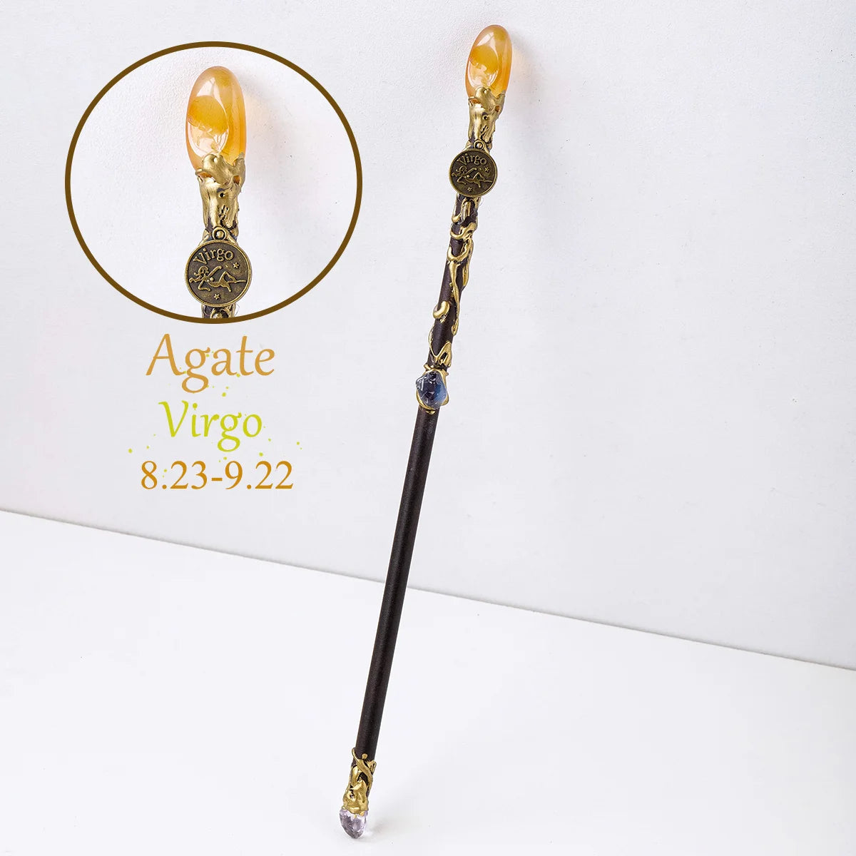1PC Zodiac Constellation Crystal Scepter Magic Fairy Stick