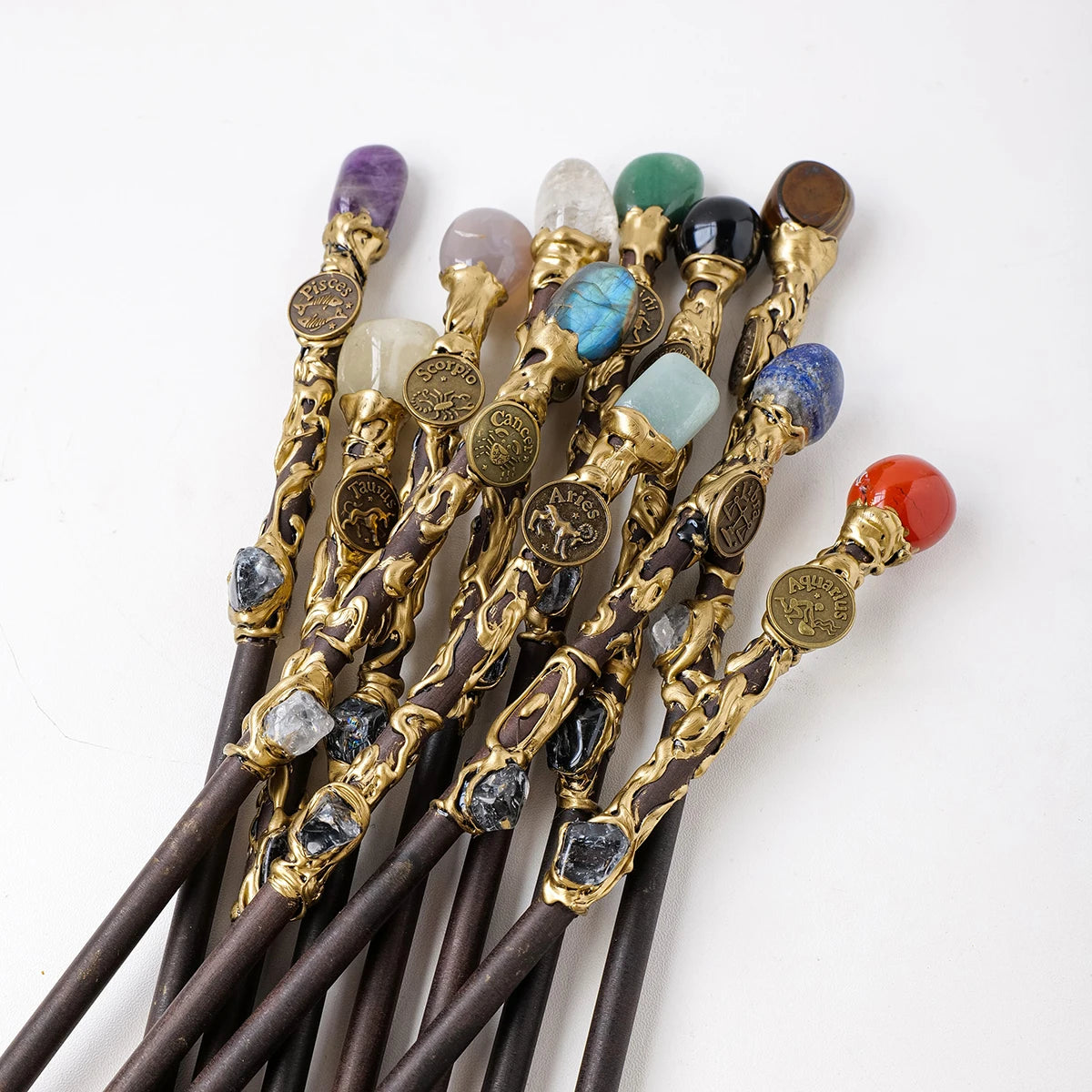 1PC Zodiac Constellation Crystal Scepter Magic Fairy Stick