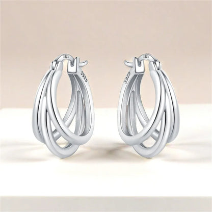 Elegant Sterling Silver Hoops