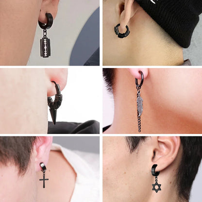 Bold Cross Clip Earrings