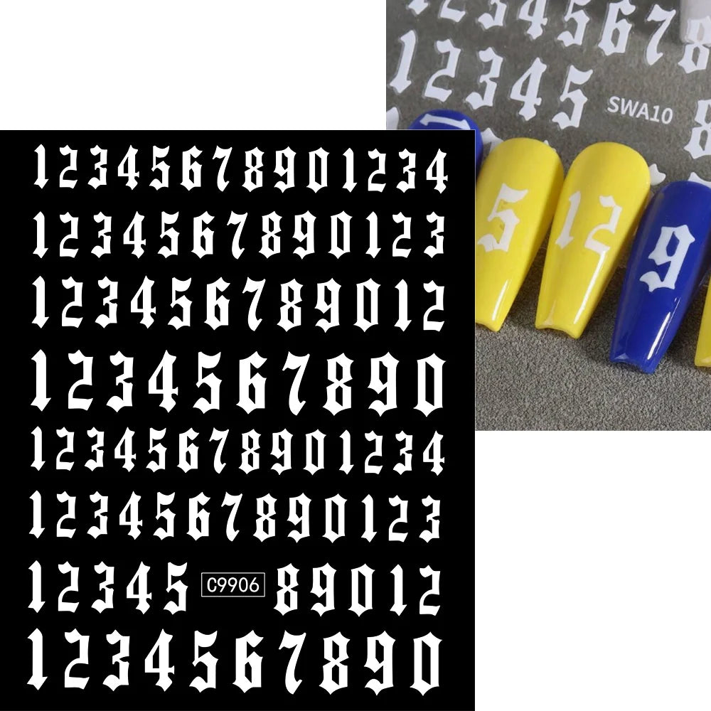 Zodiac Constellation 3D Bronzing Nail Stickers