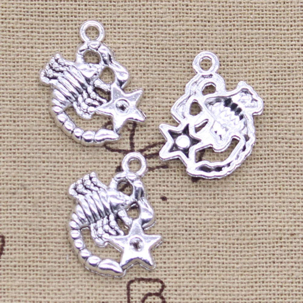 Zodiac Charm DIY Antique Pendant