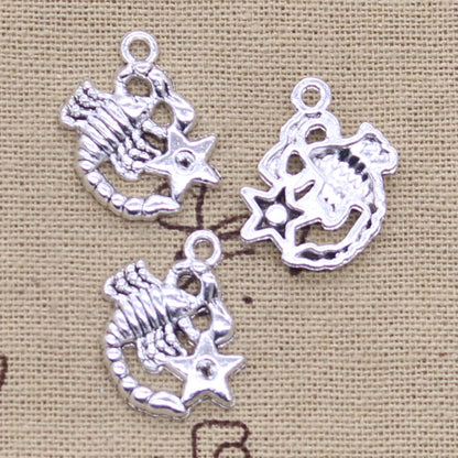 Zodiac Charm DIY Antique Pendant