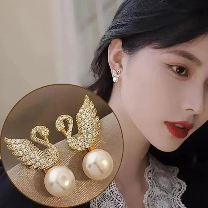 Korean Crystal Heart Earrings