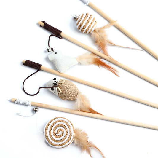 Interactive Feather Cat Wand