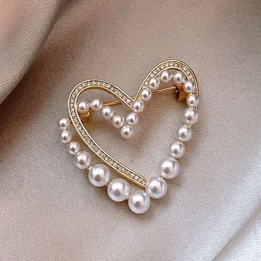 Elegant Angel Heart Brooch
