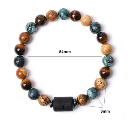 Zodiac Sign Constellation Beaded Charm Bracelet