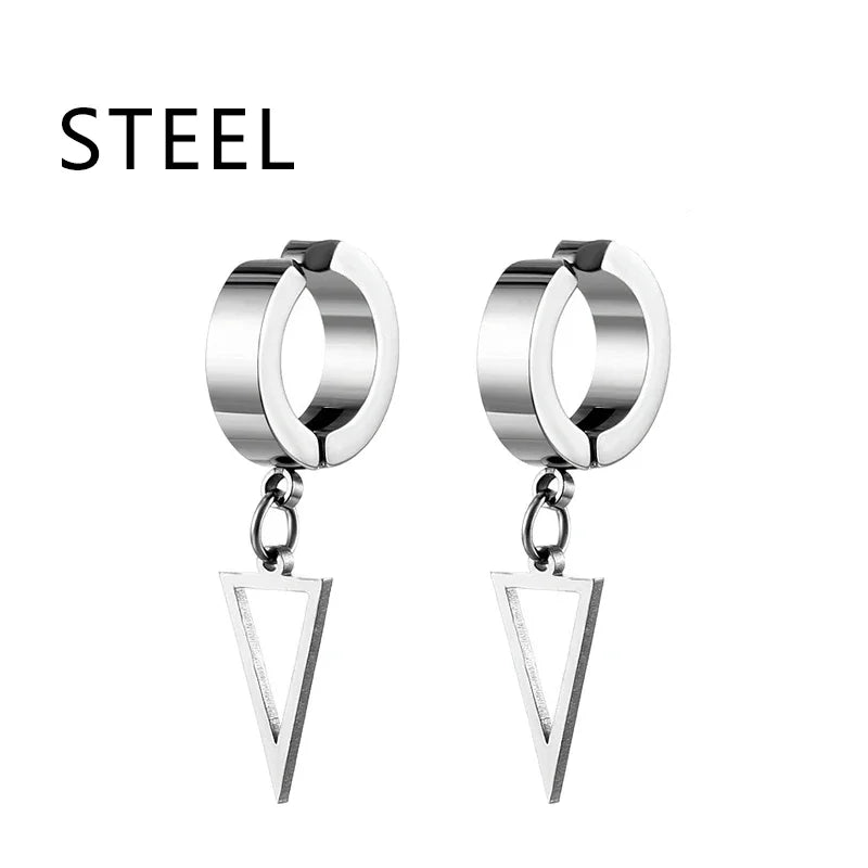 Bold Cross Clip Earrings