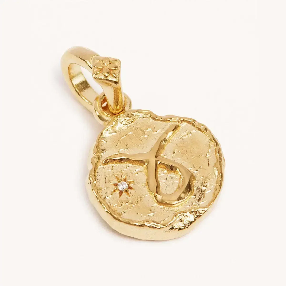 Constellation Vintage Zodiac Sign Coin Pendant Stainless Steel Necklace