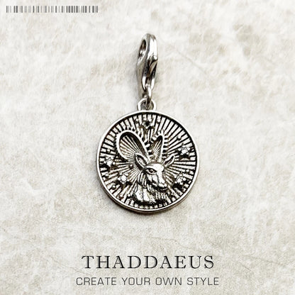 925 Sterling Silver Zodiac Sign Vintage Charm Pendant
