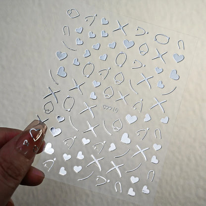 Zodiac Constellation 3D Bronzing Nail Stickers