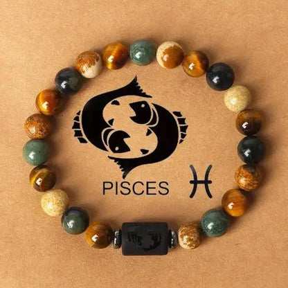 Zodiac Sign Constellation Beaded Charm Bracelet