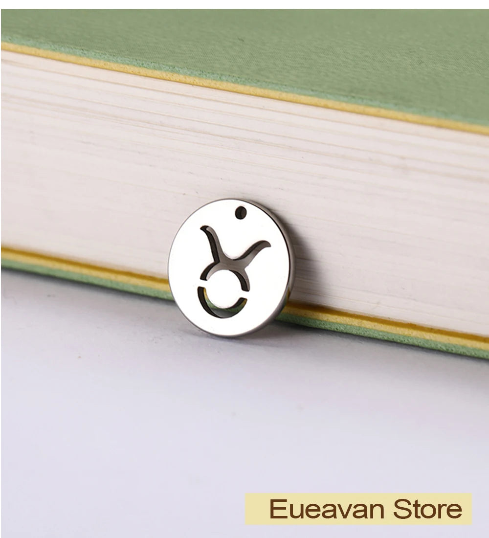 Zodiac Sign Stainless Steel Charm Pendant