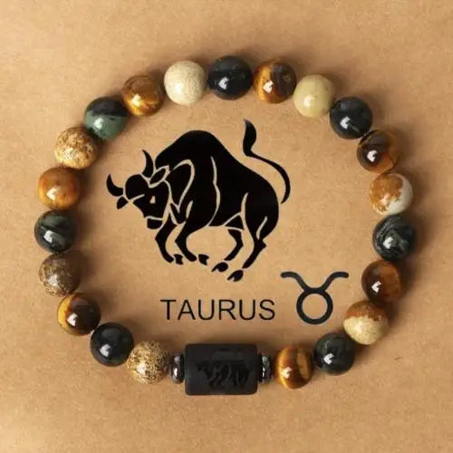 Zodiac Sign Constellation Beaded Charm Bracelet