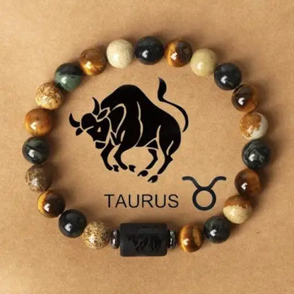 Zodiac Sign Constellation Beaded Charm Bracelet