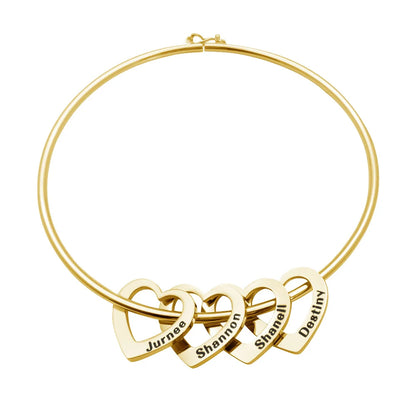 Custom Heart Name Bracelet
