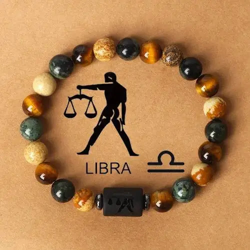 Zodiac Sign Constellation Beaded Charm Bracelet