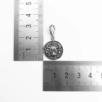 925 Sterling Silver Zodiac Sign Vintage Charm Pendant
