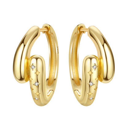 Elegant Sterling Silver Hoops