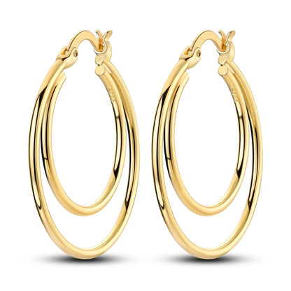 Elegant Sterling Silver Hoops