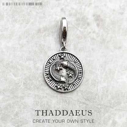 925 Sterling Silver Zodiac Sign Vintage Charm Pendant
