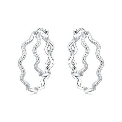 Elegant Sterling Silver Hoops