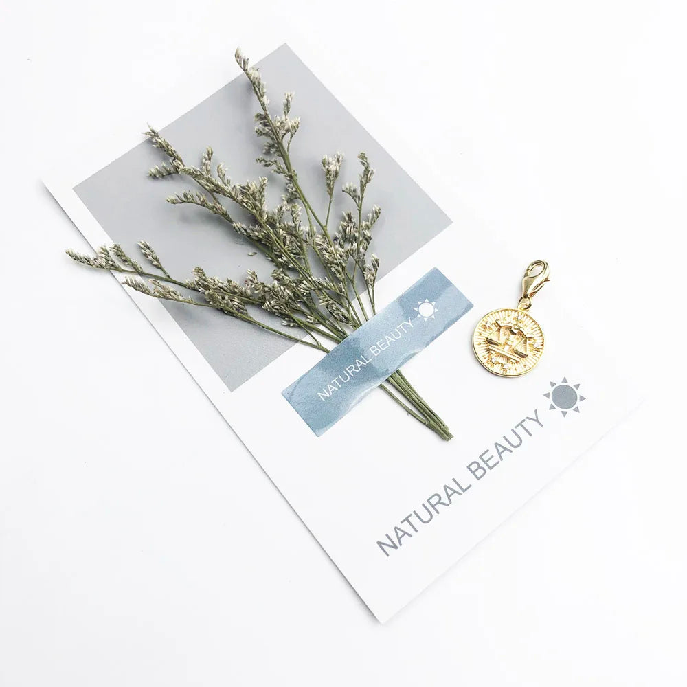 925 Sterling Silver Zodiac Sign Vintage Charm Pendant