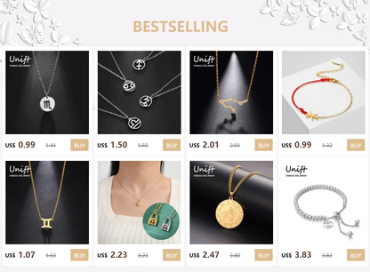 Zodiac Sign Stainless Steel or Gold Plated Pendant Necklace