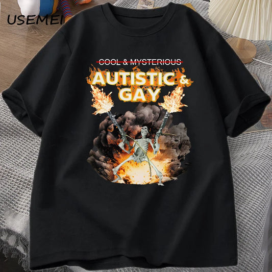 Autistic & Gay Skeleton Tee