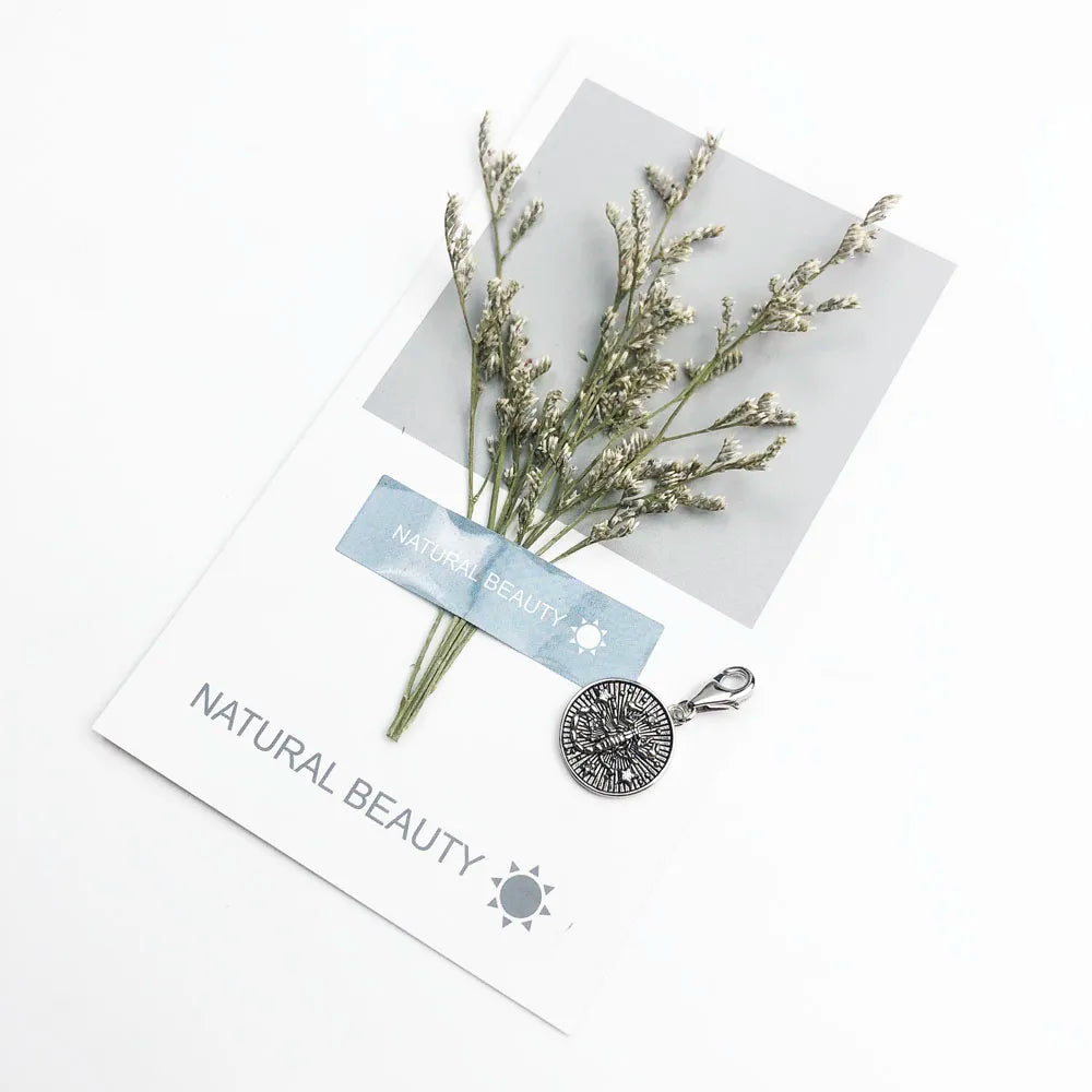 925 Sterling Silver Zodiac Sign Vintage Charm Pendant
